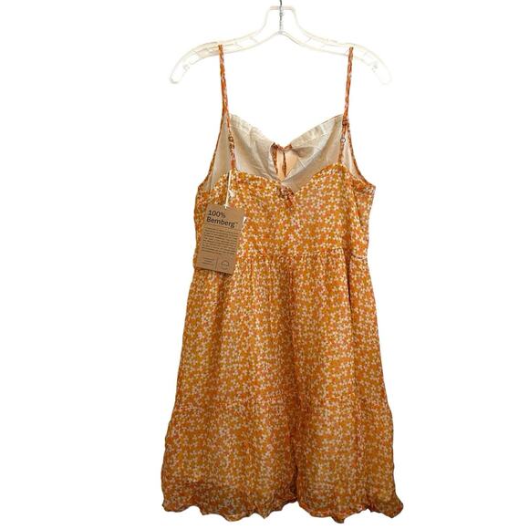 Reistor‎ Sunset to Sunrise Dress Size Small Sleeveless Tiered Orange Floral NWT - Picture 3 of 10